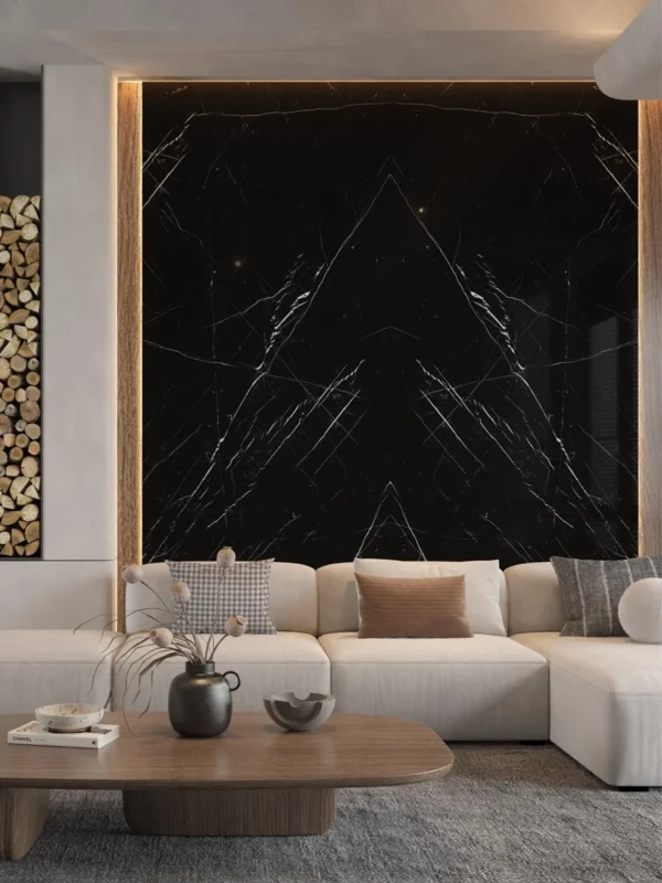 Black Marquina Bookmatch Matte Granilia Color Body (120x300) - Image 2