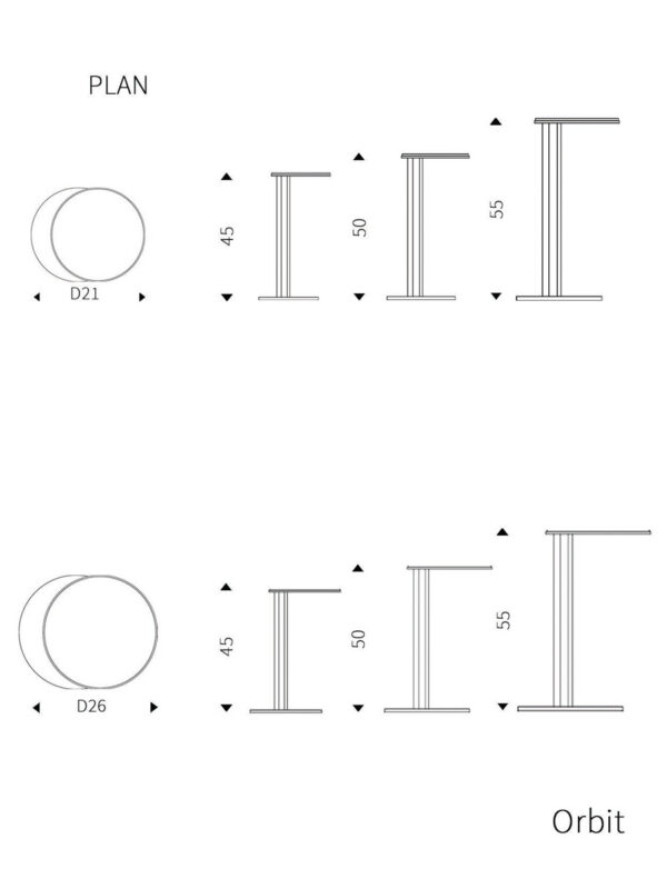 Orbit End Table (26x26x45) - Image 3